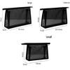 Portable Black Nylon Mesh Cosmetic & Toiletry Bag