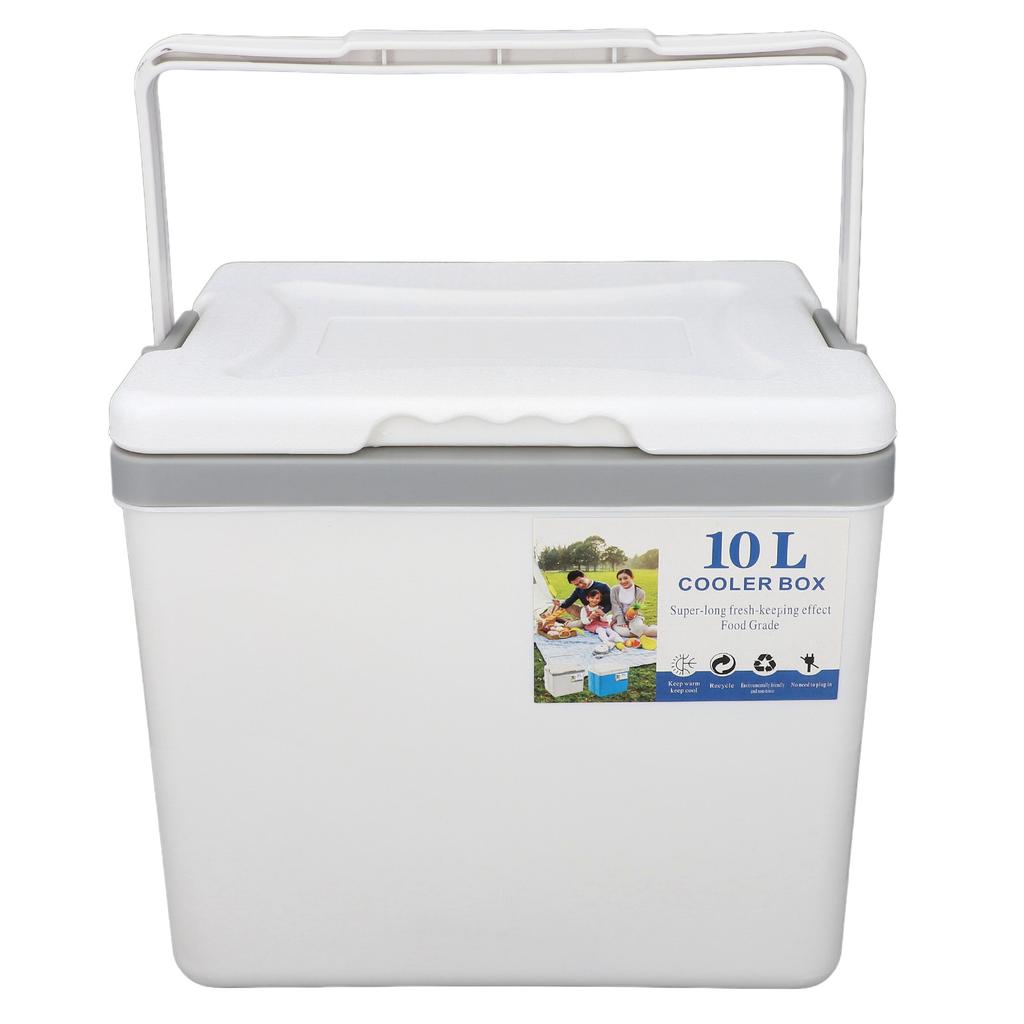 Cooler Box 10L EPS Highly Efficient with Handle Insulated Cooler for Camping Picnic Fishing Commercial Use White