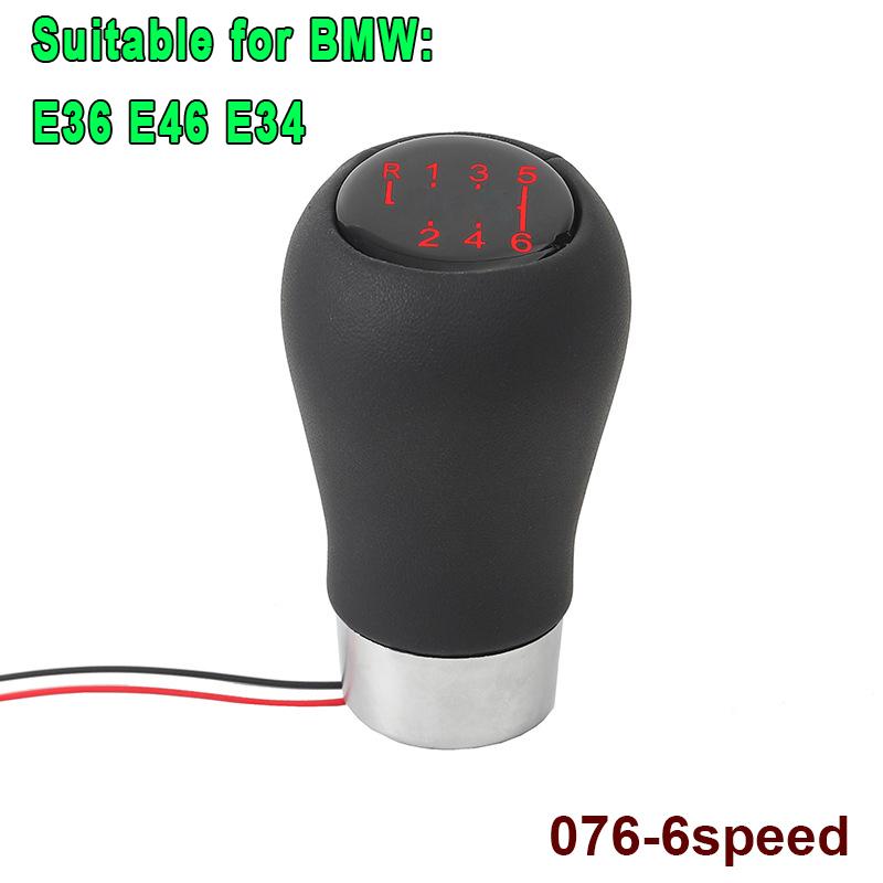 LED Lights Gear Shift Knob For BMW E36 E46 E34 Transmission Knob Transmission 5 6 Speed Shift Knob Gear Lever Gear Shift Handbal