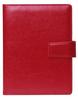 A5 6-Ring Notebook with 100 Sheets PU Leather Spiral Bound College Diary Featuring Phone Holder and Pockets Style Loose-leaf
