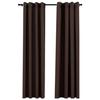 VidaXL Blackout Curtains Linen Look with Eyelets 2pcs Taupe 140x245cm