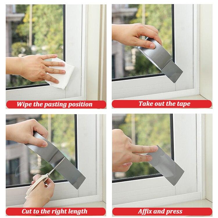 10M Window and Door Windproof Tape Gap Sealing Tape Leakproof and Waterproof High-adhesive Window Sealing Tape Gap Filling Seal Strip