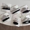 French Black & White Polka Dot Bow Hair Claw – Versatile Fashion Shark Clip