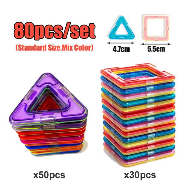 Magnetic Designer Construction Toys Magnet Building Blocks Triangle Square Bricks Magnetic Toys For Children Gifts