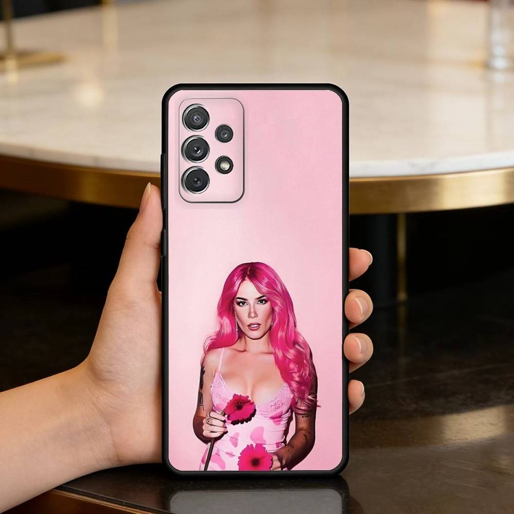 Beauty Singer H-Halsey Soft Silicone Black Cover Phone Case For Samsung Galaxy A73,A72,A71,A70,A53,A52,A51
