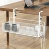 NoDrill Clamp Desk Cable Organizer 36x15x13cm Metal Mesh for Power Cables USB Routers Rust Resistant for Office Home