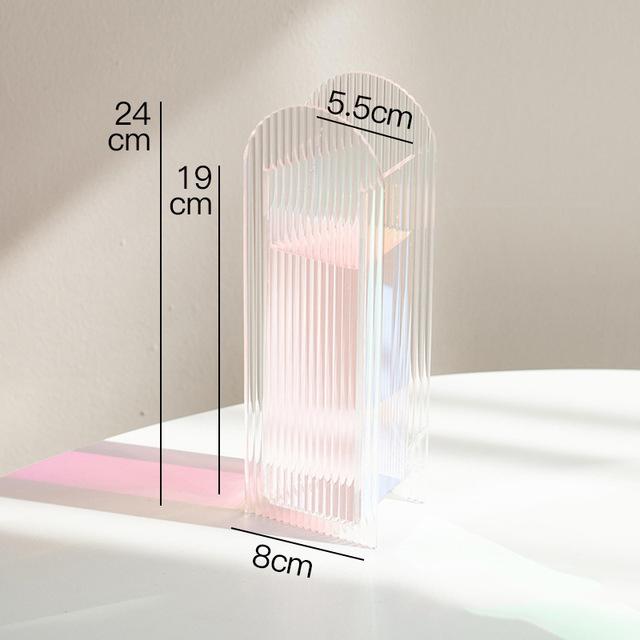 Ins-Stil Acrylvase Kreative Kunst Wellige Blume Hydroponische Blumenanordnung Tischdekoration Transparente Vase