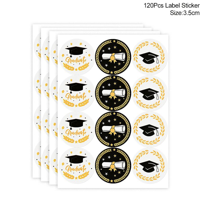 120 Pezzi Adesivi Congratulazioni Decorazione Festa di Laurea Etichette Regalo Adesive 2024 Forniture Congratulazioni Scatola Regalo Borsa Decorazione Fai da Te