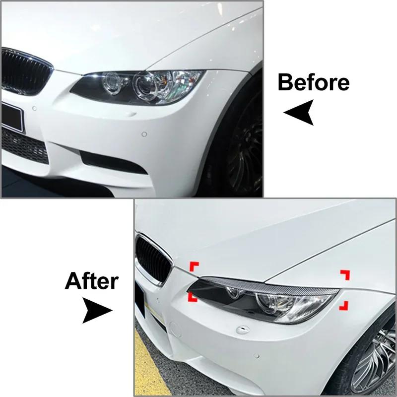 Car headlight headlamp eyelids eyebrow cover decoration trim for BMW E92 E93 3 Series 2 door couple M3 2005-2013