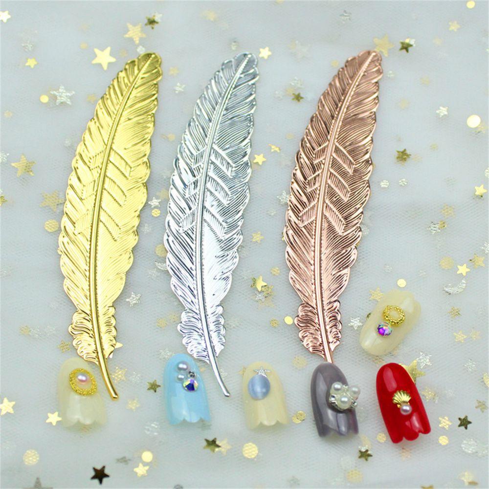 1pc Handmade Gold Silver Plated Page markers Metal Feather Book darts Bookmark Students Stationery