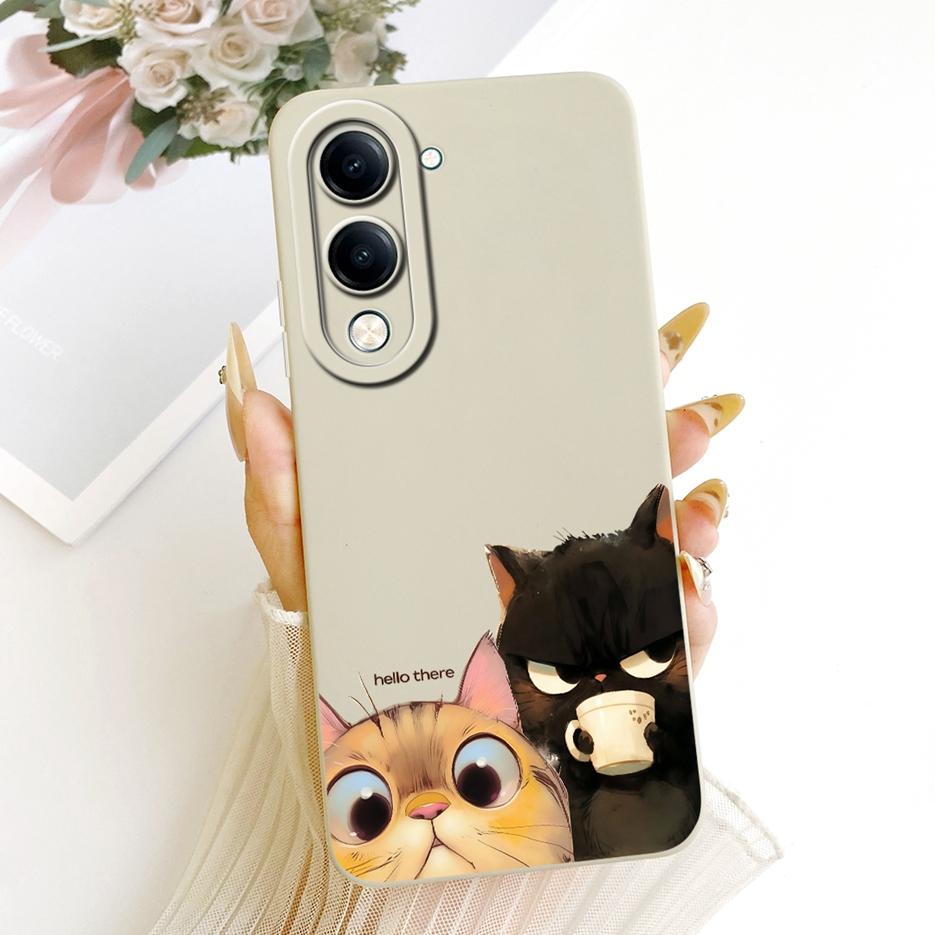 Für Vivo Y04 4G Hülle V2430 Niedliche Candy Cartoon Bemalte Abdeckung Weiche Silikon Handyhülle Für Vivo Y29s Y 29s VivoY04 VivoY29s Fundas