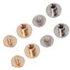 200 Set Chicago Screws Gold and Silver Color 0.4x0.3in Brass Surface Plated Leather Rivets for