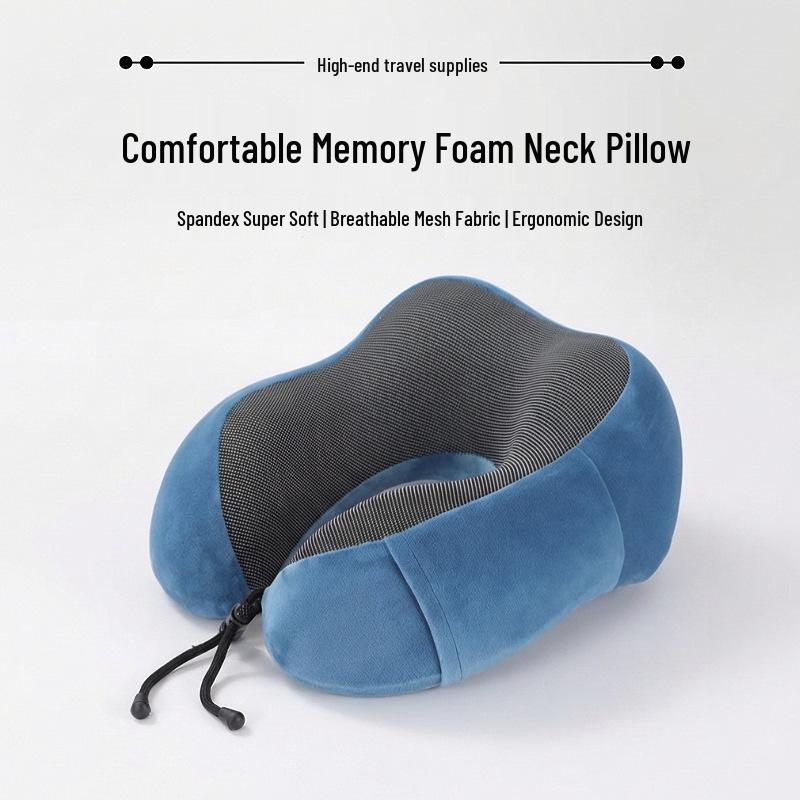 Hump-Shaped Memory Foam U-Shaped Neck Pillow for Office, Travel, and Business Trips