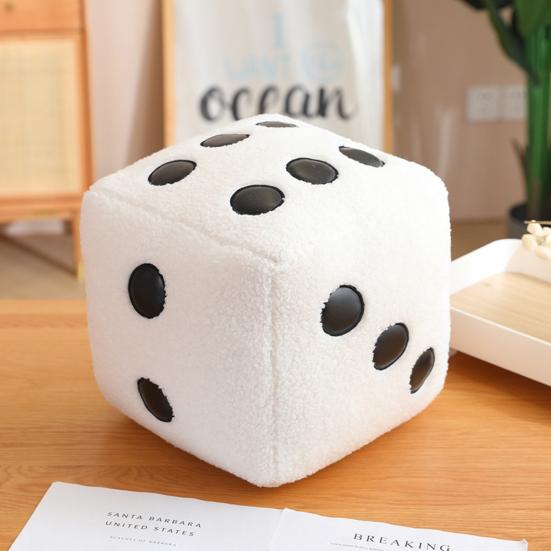 Dice Plush Doll Comfortable Soft PP Cotton Plush Dice Doll Funny Game Plush Toy for Home Decorations