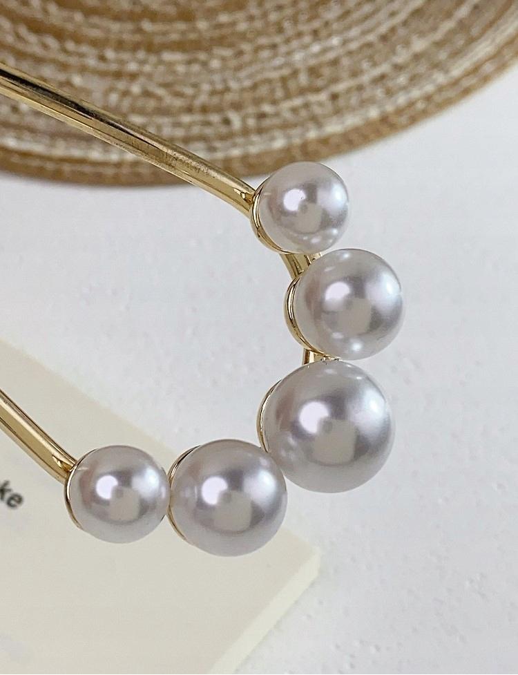 French pearl hair SLIDE wedding headdress pearl hair ornament
