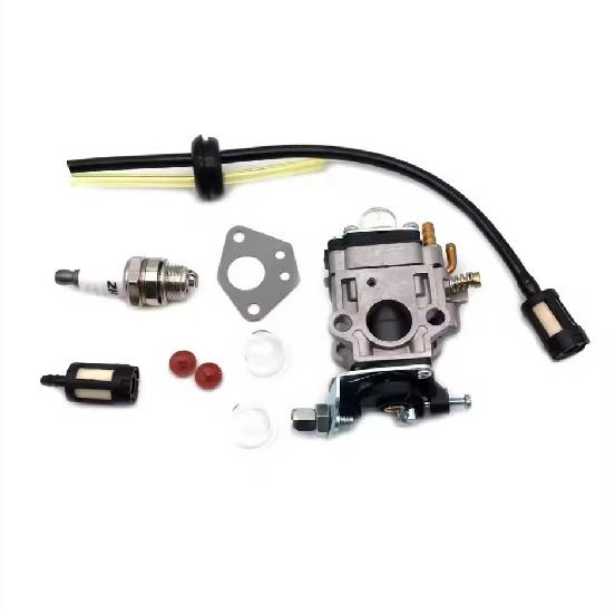 15mm Carburetor Kit For Brushcutter 43cc 49cc 52cc Brush Cutter with Seal Hose Spark Plug Petrol Filter Replacement Parts 40-5 Carburetors Jets 1
