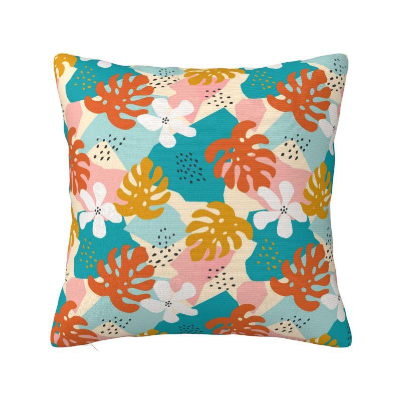 Hawaii Floral Tropical Flowers Leaves Cushion Cover x cm Polyester Throw Pillow Case Home Decoration Bedding Pillowcase