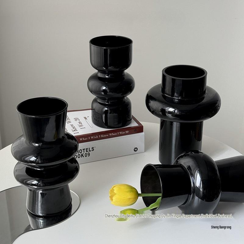 Elegant Glass Vintage Flower Vase for Living Room