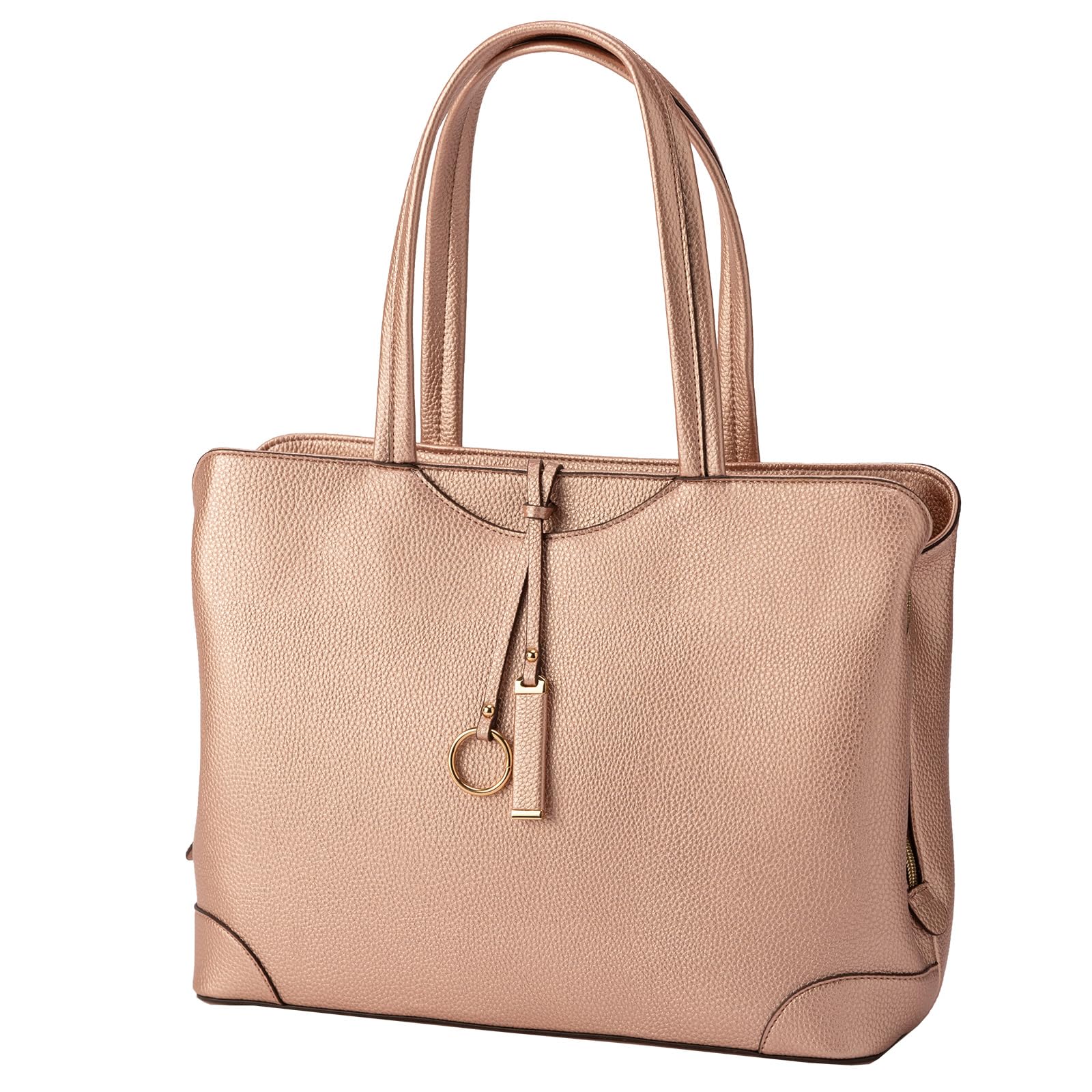 

Louvre Tote Bag for A4 Synthetic Large Pearl Pink [VIVID HORN] [La Creviar] Business, Commuting, School, File, Women s, Leather, Capacity, Metallic,