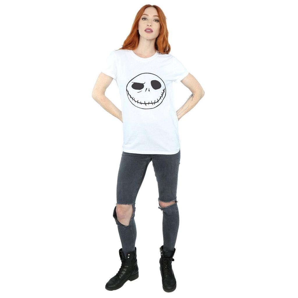 Disney Womens/Ladies Nightmare Before Christmas Jack´s Big Face Cotton Boyfriend T-Shirt