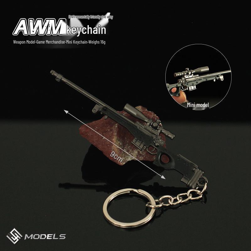 

Міні-брелок з алюмінієвого сплаву Перемога в PUBG : РПГ, Ракетна установка, Desert Eagle, Револьвер, СВД, Підвіска у вигляді пістолета Беретта. Mini