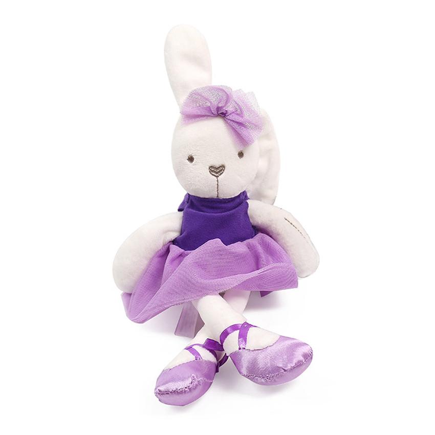 1pc 42cm Cute Rabbit Wear Cloth With Dress Plush Toy Stuffed Soft Animal Dolls Ballet Rabbit For Baby Kids Birthday Gift