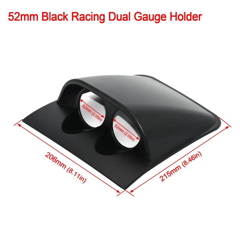 1PC 52mm Racing Dash Board Dual / Triple Gauge Pod Black / Carbon Fiber Color Gauge Pod Mount Holder