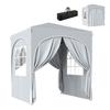 Garden Gazebo 2 X 2 M Pop Up Folding Tent Adjustable Height UV50+ Protection 4 Side Walls Bag Light Gray