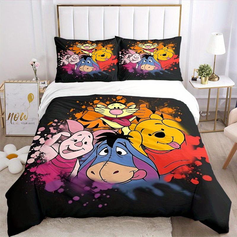 3pcs Eeyore Tigger Piglet Winnie the Pooh Bedding Set Includes 1 Quilt Cover and 2 Pillowcases, Comfortable B027