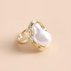 European & American Retro Faux Pearl Women's Irregular Open Ring - Unique Niche Design