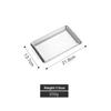Thickened 304 Stainless Steel Rectangular Square Golden Plate Korean Barbecue Dish Sushi Flat Bottom Plate Tray Storage Tray