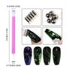 YIKOOLIN 8PCS Nail Magnet Tool Pen Super Long Magnetic Cat Eye Gel Polish Kit for DIY Nail Art At Home Salon Or Studio