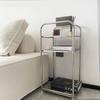 Stainless Steel Bathroom Storage Shelf 2/3 Tier Bookshelves Nightstand  Living Room Decor