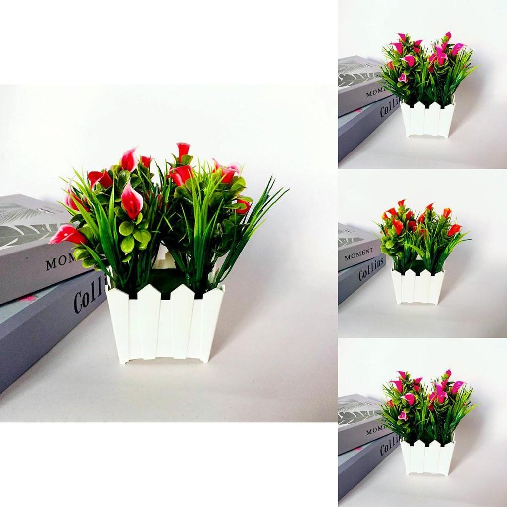 Stunning 20 Heads Artificial Lily Flower Potted Plant Ideal For Indoor And Outdoor Decor