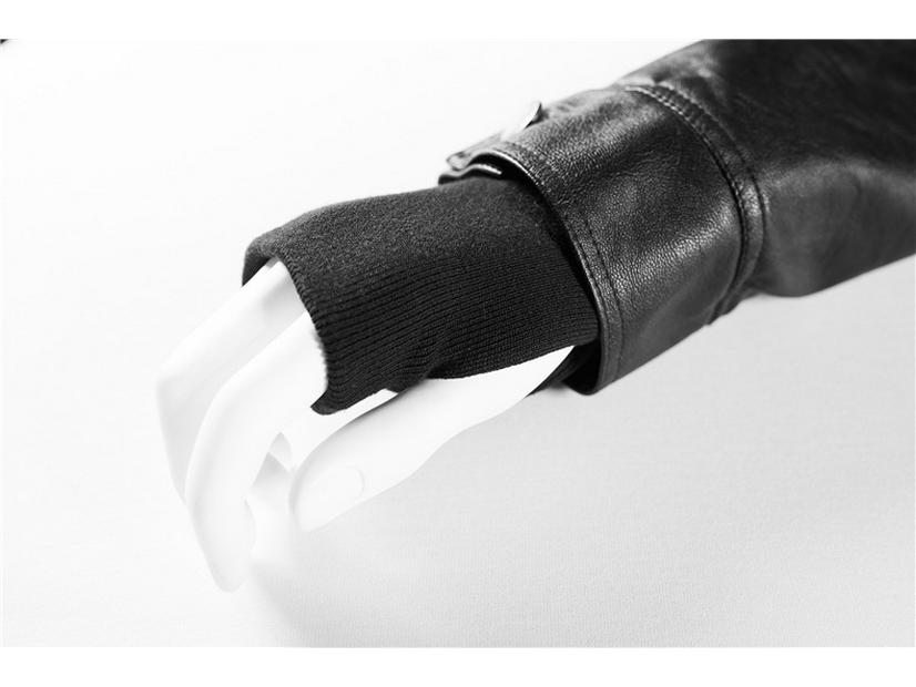 Grenzüberschreitende Damen Slim Motorradlederjacke mit abnehmbarer Kapuze - Herbst/Winter Modetrend