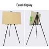 Thickened Iron Folding Art Easel: Triangular Display & Fluorescent Board Stand
