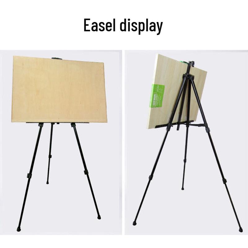 Thickened Iron Folding Art Easel: Triangular Display & Fluorescent Board Stand