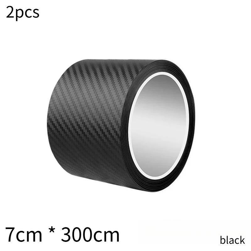 1/2pcs Carbon Fiber Sticker Car Door Sill Protector Film Auto Door Sill Edge Side Mirror Anti Scratch Tape Waterproof Stickers