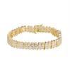 18k Gold-Plated Luxury Diamond Horseshoe Bangle for Women’s Stylish Design