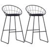 VidaXL Chaises de bar 2 pcs Noir Similicuir
