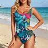 Customized Womens Swimsuit Personalized Photo Printing Bathing Suit Drawstring Side Custom Face Swimwear
