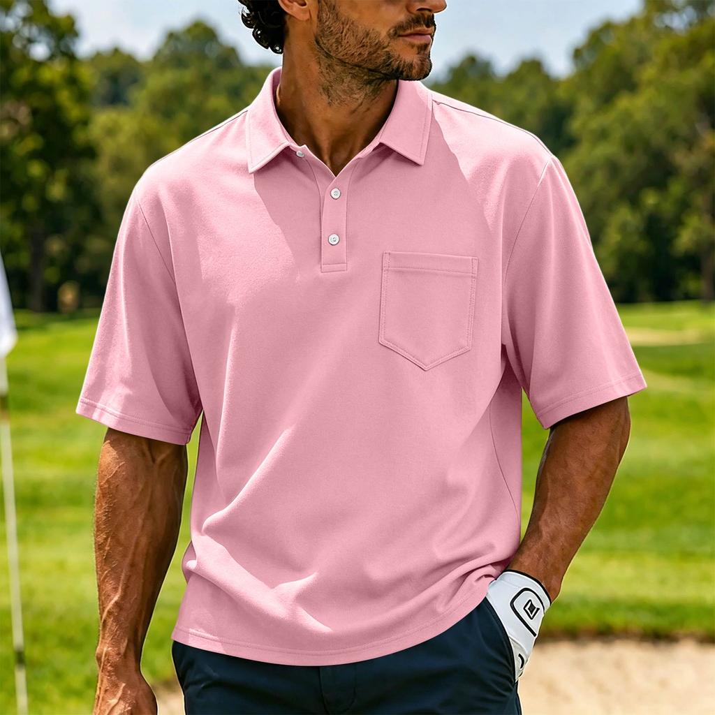 Men's Casual Short Sleeve Button Down Shirt Lightweight Breathable Summer