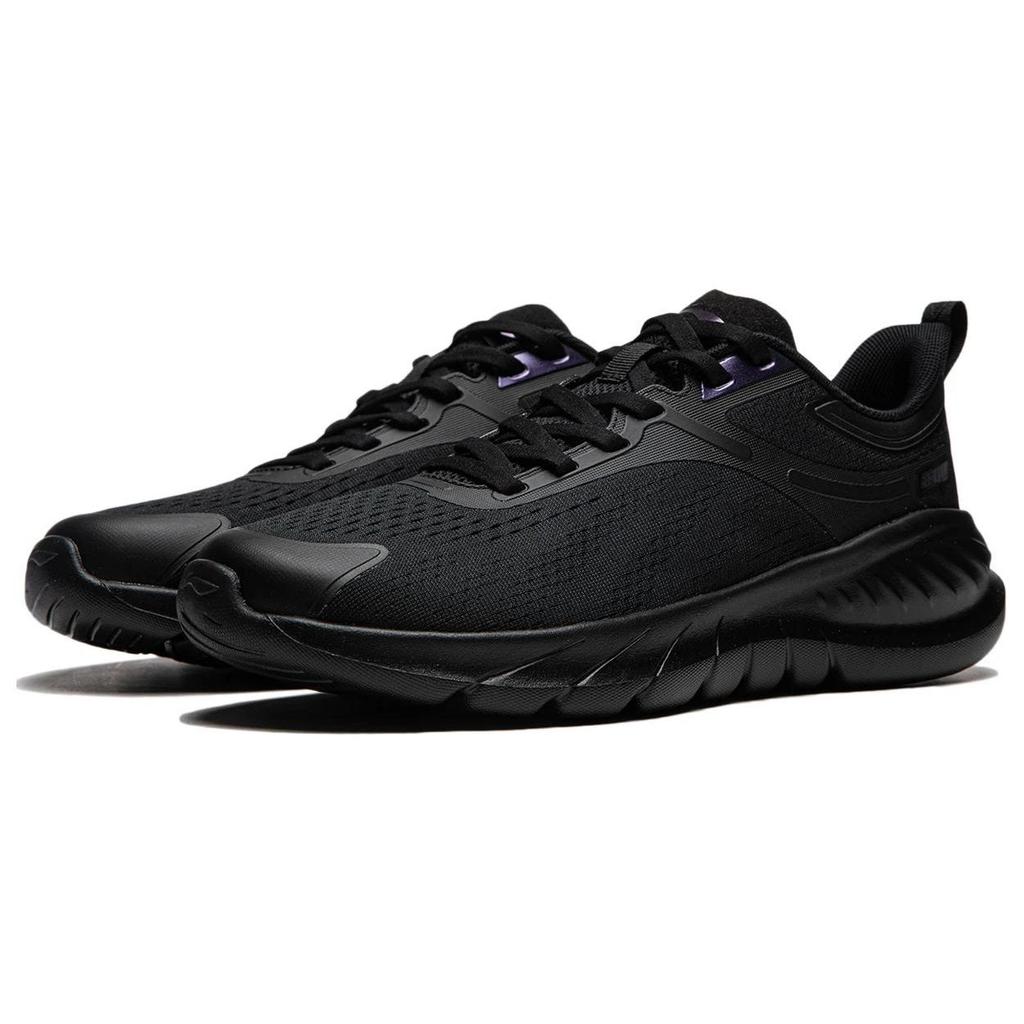 Li Ning Easy Flex V2 Soft Resilient Shock Absorbing Durable Breathable Low Top Running Shoes Women Running Shoes Black ARSU006-4