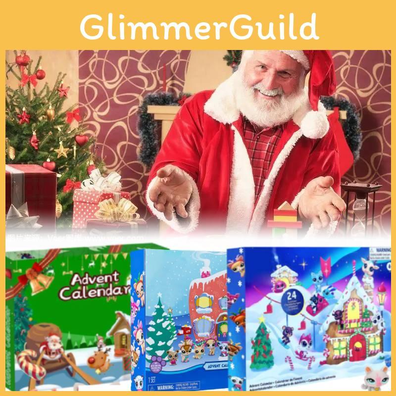 Advent Calendar Countdown For Christmas Featuring 24 Adorable Anime Figurines In Colorful Boxes