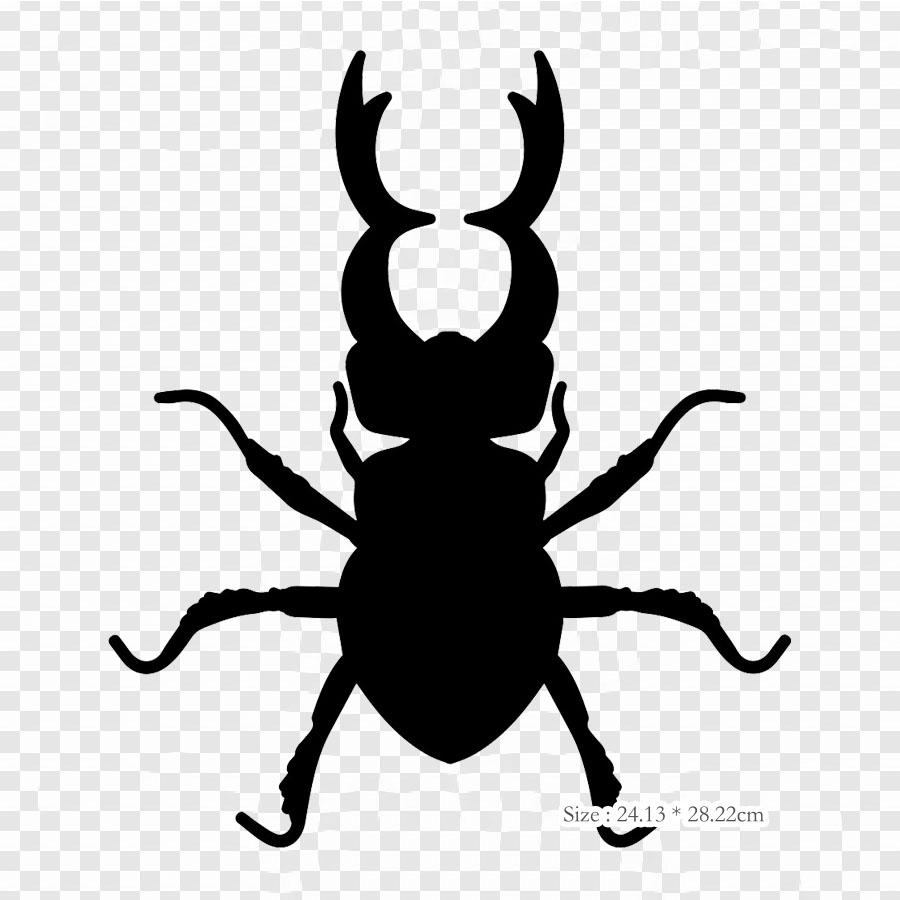 Beetle Drawing Iron on Heat Transfer Printing Vinyl Patches Sticker for Clothes DIY Appliques Washable Patches