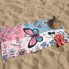1 Stück Schmetterling Mikrofaser Strandtuch, Romantisches Paar Design, Unverzichtbar für den Strandurlaub, Badetuch & Stranddecke