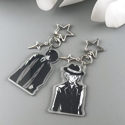Anime BSD Dazai Osamu ir Chuuay Raktų pakabukas Bungou Stray Dogs Soukoku Įkvėpimas Raktų pakabukas Cosplay Aksesuarai Kuprinės Dekoracija