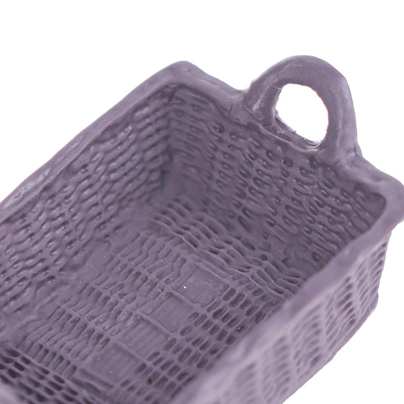 1/12 Dollhouse Miniature Mini Resin Storage Basket Model Accessories Toys