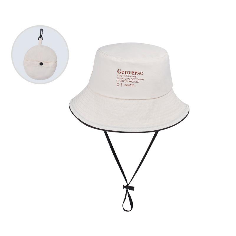 9235 summer big eaves sunshade bucket hat men and women outdoor fishing mountaineering hat foldable bag sunscreen basin hat