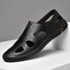 Fashion Summer Mens Casual Shoes Genuine Leather Outdoor Breathable High Quality Business Sandals Fashion Walking Sport Shoes for Men